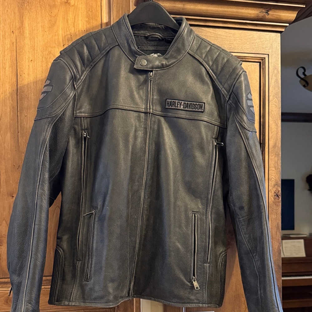 Harley-Davidson Charcoal Leather Jacket for Men